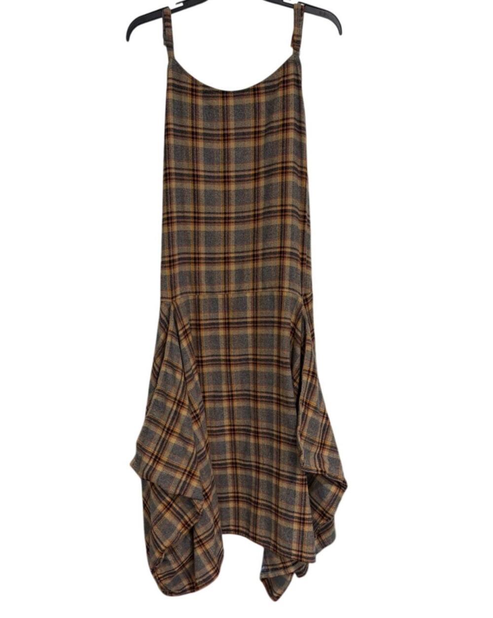 Krista Larson Flannel Plaid Long Pinwheel Slip